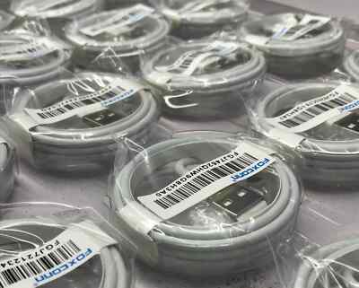 100X Foxconn OEM USB Charger Cord Cable For Apple 12 Pro Max, 11