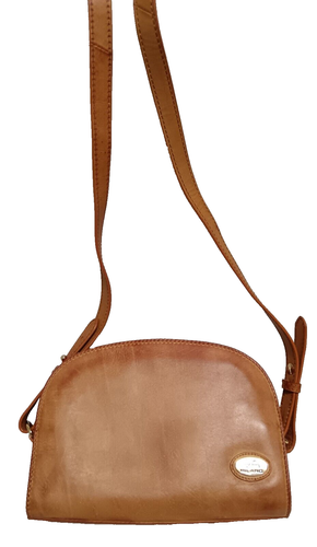 Umhängetasche VIA MILANO Echtleder Hellbraun L/H/T: 23 x 17 x 8 cm - Bild 1 von 7