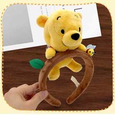 Disney- Winnie Bear Headband Cute Little Plush Yellow Bear for Kids Adult
