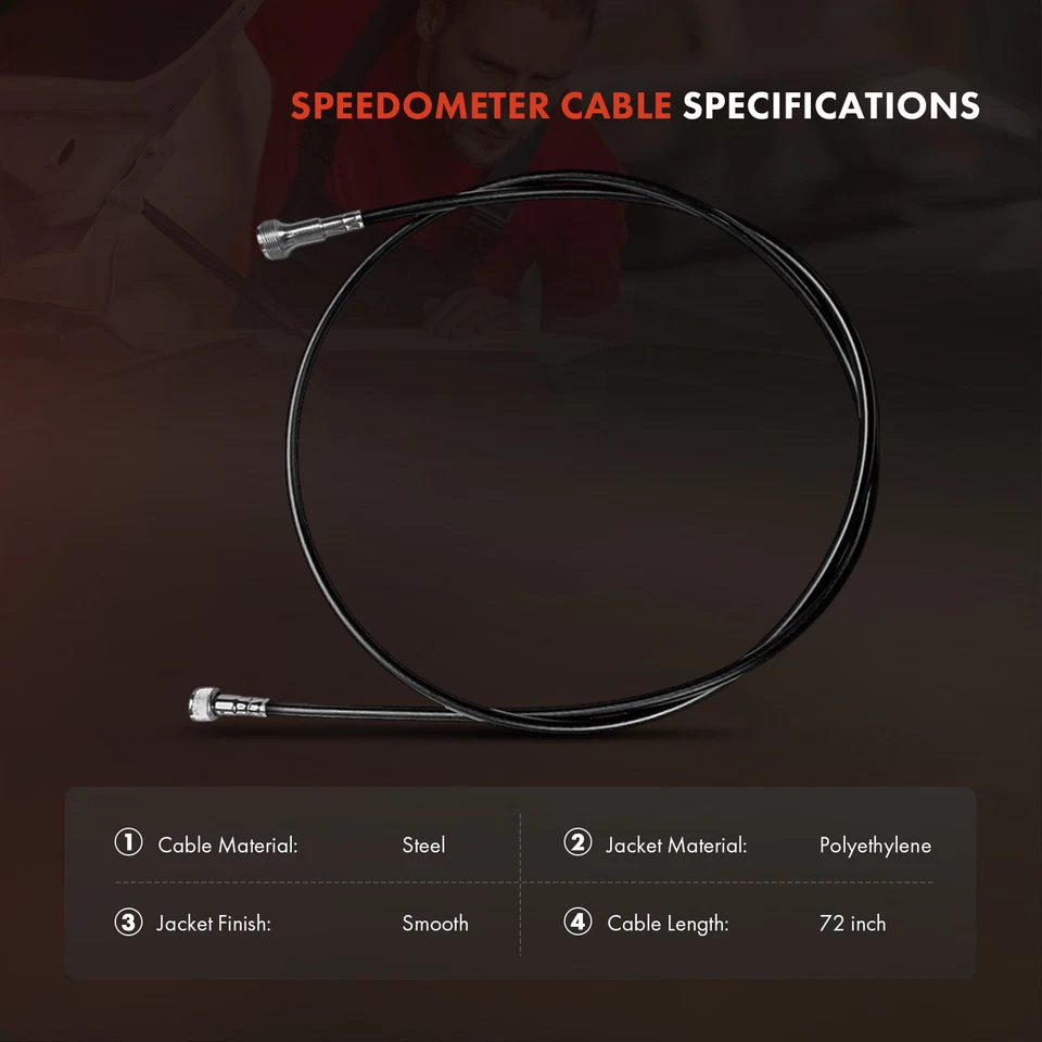 72 inch Lower Speedometer Cable for Dodge B250 83-84 93-94 B350 1984 1989 B150 - Image 3 of 4