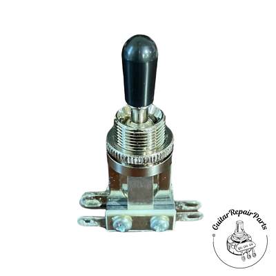 Switchcraft 3 Position Pickup Selector Toggle Switch, Straight / Short - Nickel