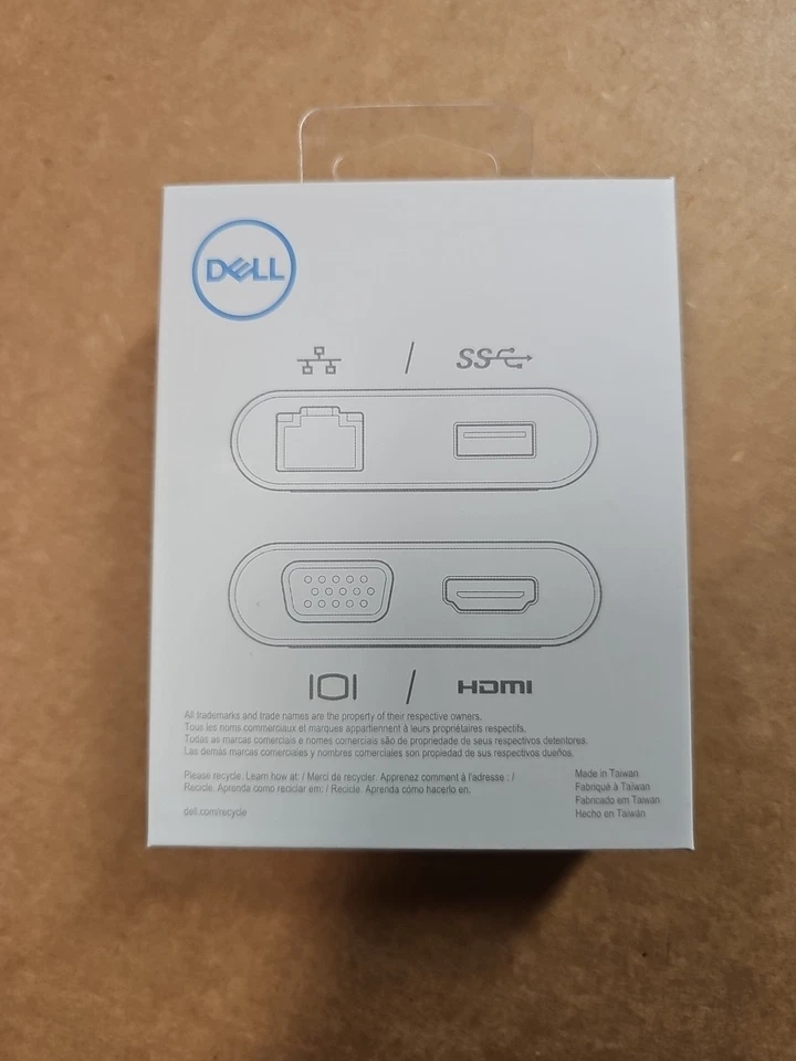 Dell USB-C 0JF19J Adapter to USB 3.0 HDMI VGA Ethernet DA200 Hub - Image 3 of 4