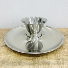 Stelton Danish 18/8 Stainless Steel chip and dip Serving Dish MCM Mod
