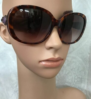 JUDITH LEIBER TORTOISESHELL SUNGLASSES WITH CRYSTALS WITH CASE Brown Women main image 3