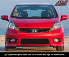 Fits 2012-2013 Honda Fit Sport Model W Logo Show Stainless Black Mesh Grille