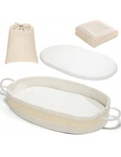 HARPPA Baby Changing Basket, Moses Basket with Waterproof Pad and Blanket