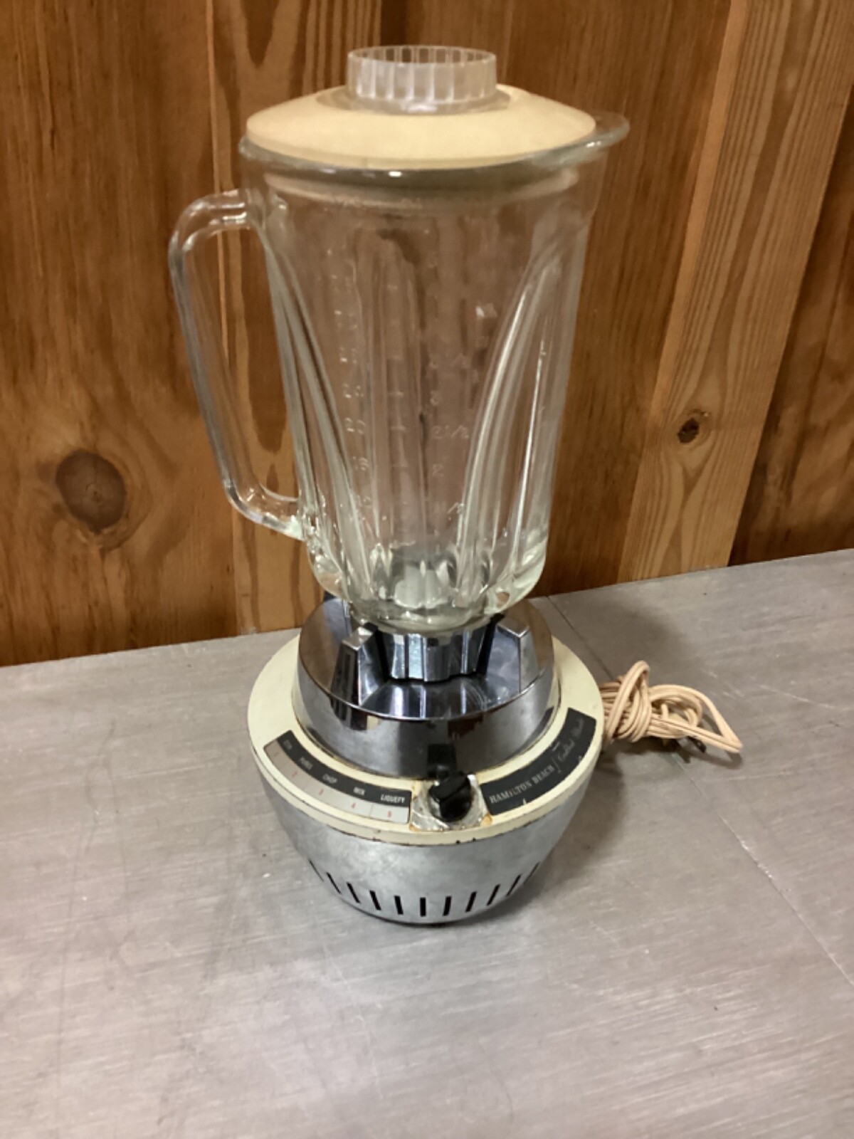 HAMILTON BEACH COOKBOOK BLENDER BASE 5 SPEED MODEL 218 TESTE