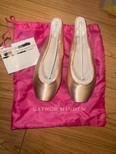 Gaynor Minden Pointe Shoes Pink 7.5 Med, 3 Box Made in USA