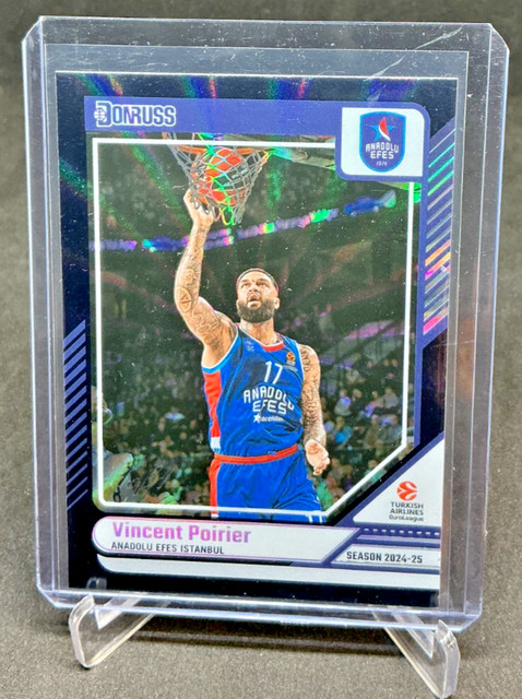 2024/25 Donruss Basketball Euroleague VINCENT POIRIER Black True 1/1 #64