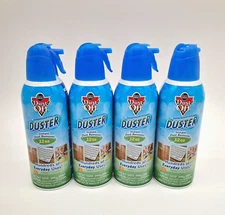 Lot of 4 Dust-Off Compressed Air Duster Aerosol Electronics Dusting 12 oz Cans