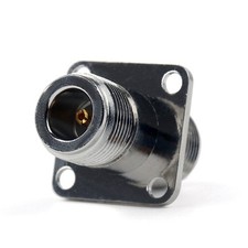 2Pcs Adapter N Female To N Female Jack 25.4mm Flange Panel Mount RF Connecto