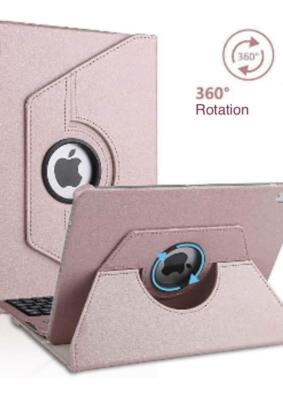 Bluetooth Keyboard Case iPad Pro 11'' 3rd Gen PU Leather Rotating - Rose Gold