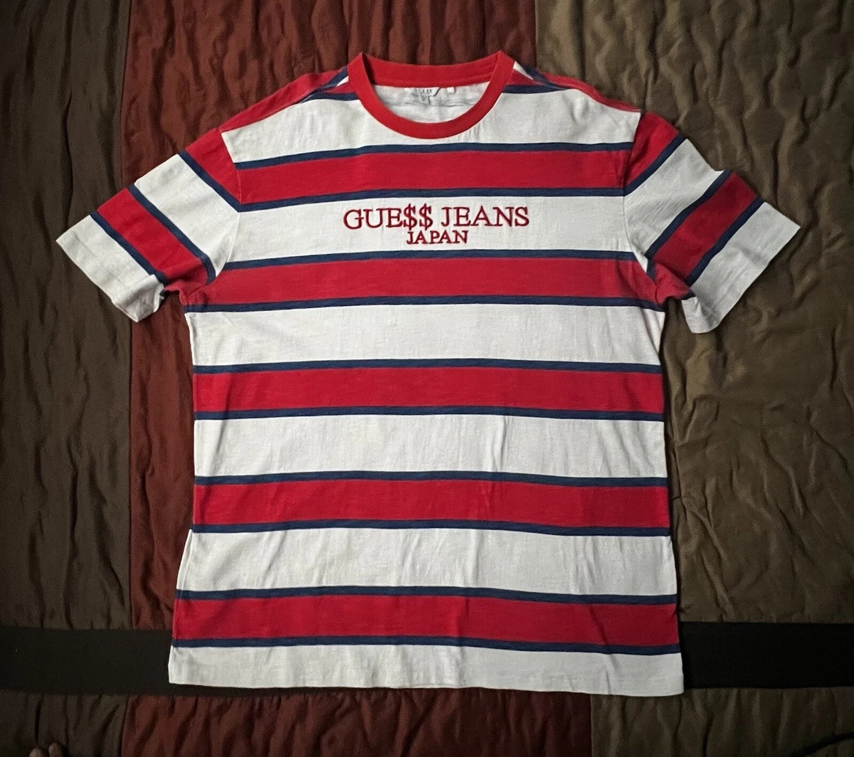 Guess Jeans Japan x ASAP Rocky Exclusive T Shirt (XL) Tee Red Blue | eBay