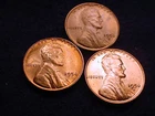 1954-P&D&S LINCOLN CENTS 3 GREAT BU COINS!  #22**