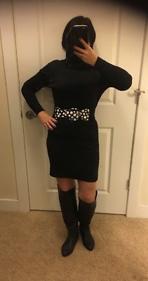 Black Ruched Sweater Dress Express Ruched Sweater Dress XSmall