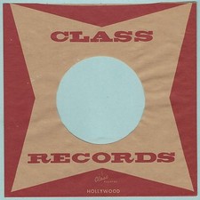 CLASS RECORDS red/brown REPRODUCTION RECORD COMPANY SLEEVES - pack of 10 