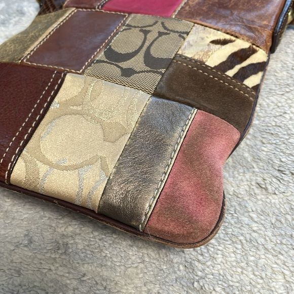 Coach Patchwork Swingpack Flat Crossbody Bag Sued… - image 7