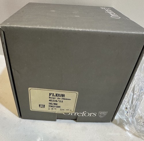 Vintage ORREFORS Crystal FLEUR Bowl Design BY JAN JOHANSSON- Sweden With Box - Picture 11 of 17
