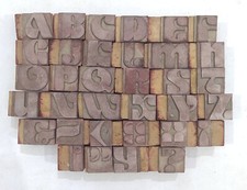 34 Letterpress wood/wooden Hand-carved Matrices for type English #WMT-071