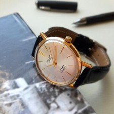 Classic slim watch Poljot de LUXE Mechanical watch for men Minimalist style