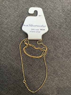 BELK Silberwerk 925 Sterling Silber Kette. 24 Zoll Made In Italy
