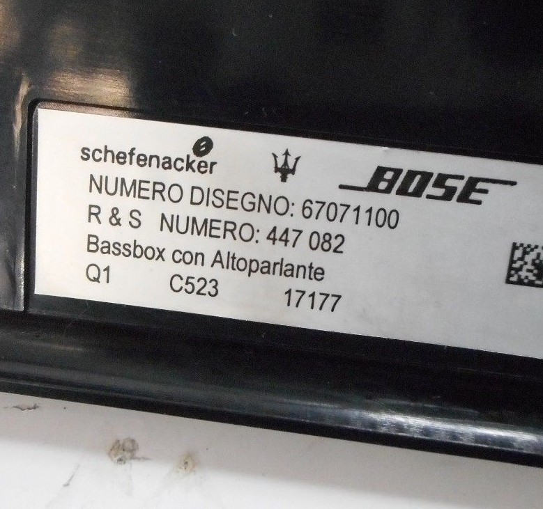 2006 Maserati Quattroporte M139 Front Subwoofer Sub Woofer Bass Speaker OEM Bose