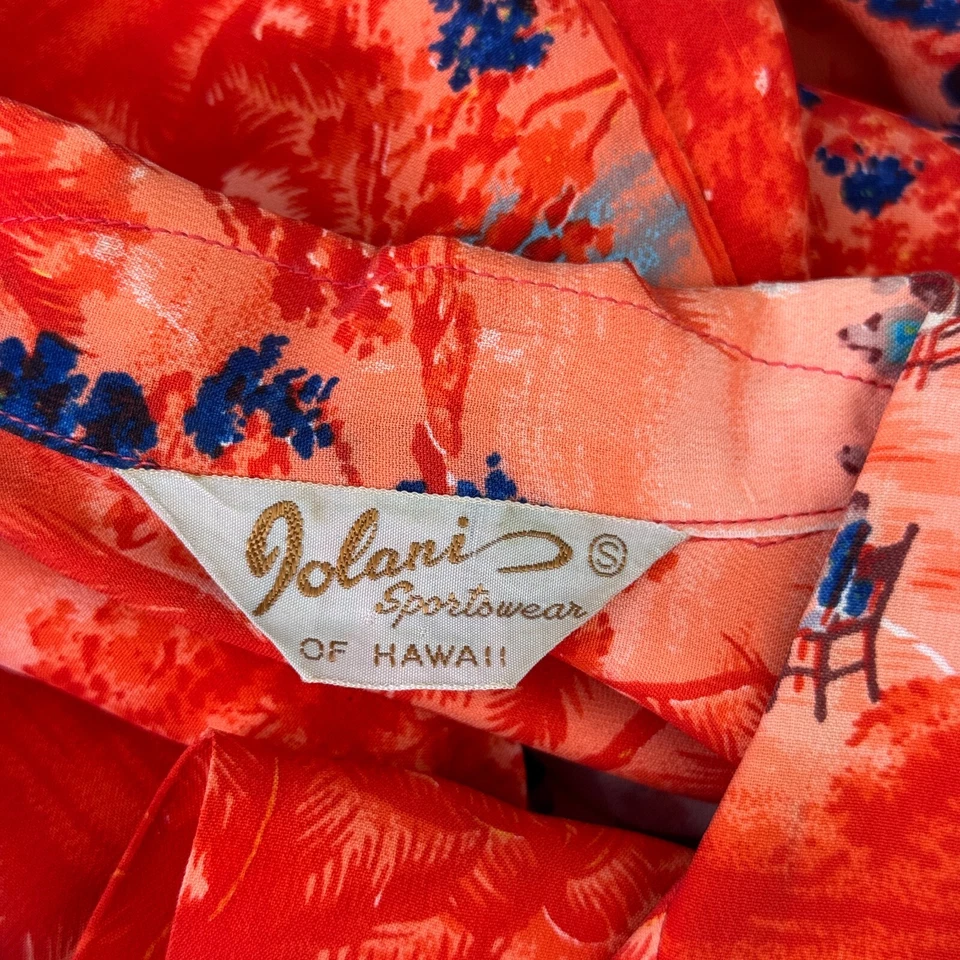 Vintage Iolani Sportswear Shirt Mens Small Hawaiian Beach Camp Aloha Loop Collar - Image 3 of 4
