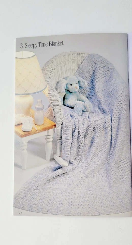 Red Heart Book Knit & Crochet Baby #0410 Baby Talk Afghan Pattern Sets 2002  - Image 4 of 4