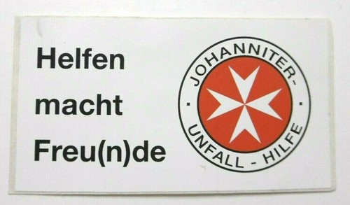 Advertising Sticker Johanniter accident help help makes happy rescue service