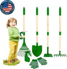 Juego de herramientas de jardiner a para ni os: 6 piezas con pala, rastrillo...