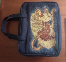 Zondervan Bible Cover Case Tapestry Angel Carrier Bag Handles Zipper 