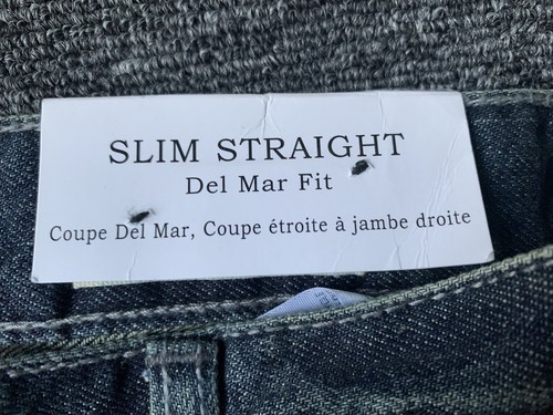 Guess Jeans Mens Slim Straight Del Mar Fit 34x34 Blue Denim Fade Distressed - Picture 3 of 17