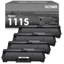 4 Pack MLT-D111S Toner Cartridge Black For Samsung Xpress M2020W M2070FW Printer