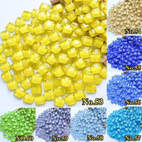 200g Couleur Teinté Acrylique Verre Mosaïque Vitrifiée Mini Vrac Tuile DIY Tissu - Afbeelding 68 van 79