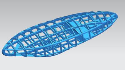 BARCA DA SCI, kit modellino barca in legno. Lungo 53 cm EUR 45,44