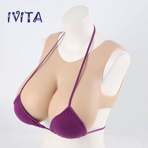 J Cup Silicone Half-body Breast Form Drag Queen Big Boobs Transgender CD Breasts - 第 1/12 張圖片