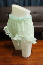  A137 2XL/ElasticW.24-42" Vintage Style Green Nylon Full Brief Panties Knickers