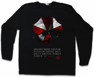 WESKER UMBRELLA LONG SLEEVE T-SHIRT Resident Corporation Corp Evil Logo Dead
