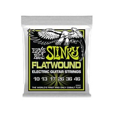 Ernie Ball 2591 Regular Slinky Cobalt Flatwound Electric Guitar Strings, 10-46