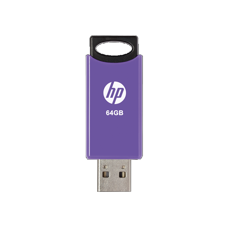 Genuine HP 64GB USB 2.0 Flash Drive Capless Design v212w Purple, UK