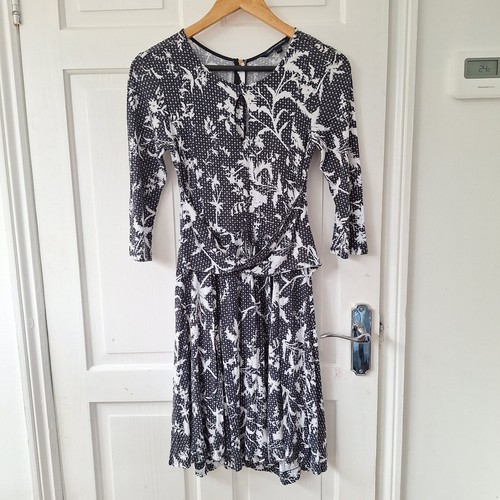 Französischer Anschluss Skater Midi Kleid UK 10