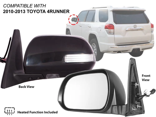 For Mirror Power Heated Signal Puddle 2010 - 2013 4Runner Driver Side 8794035A31