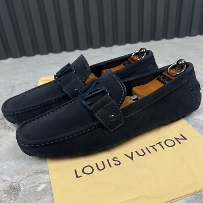 Louis Vuitton Monte Carlo LV Driving Moccasins Blue Suede 7.5 LV 8.5 US 41.5 EUR