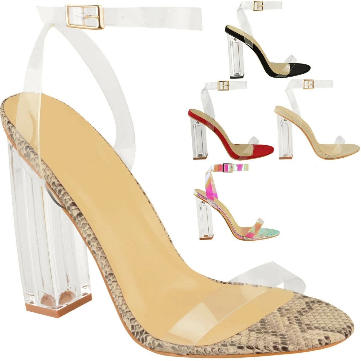 Clear yellow heels sales
