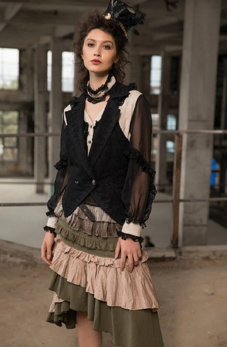 RQ-BL Red Queen's Black Legion Ferret Girl Rok Skirt Steampunk SP216 NEW - Picture 9 of 12