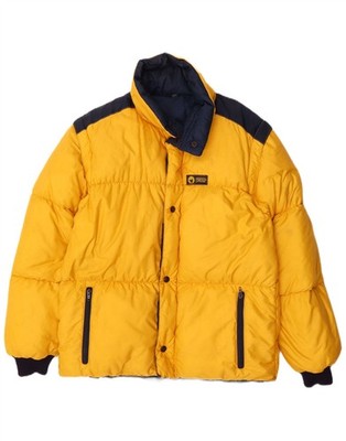 Ciesse Piumini Mens Padded Jacket IT 52/54 Large Yellow Colourblock BQ01