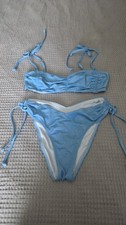 Victoria's Secret Blue Shimmer Sparkle Bikini Swim Set Size M