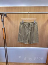 Brunello Cucinelli Classic Men's Regular Khaki Cotton Casual Sweatpants Shorts