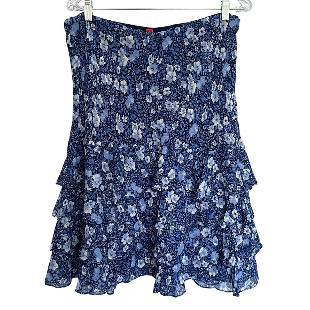 Jupe Vintage Brodée Oscar De La Renta Taille 8 - Linen Fleuri - Occasion Bon état