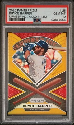 2020 PANINI PRIZM LUMBER INC.  - GOLD PRIZM 03/10 PSA 10 - Bryce Harper